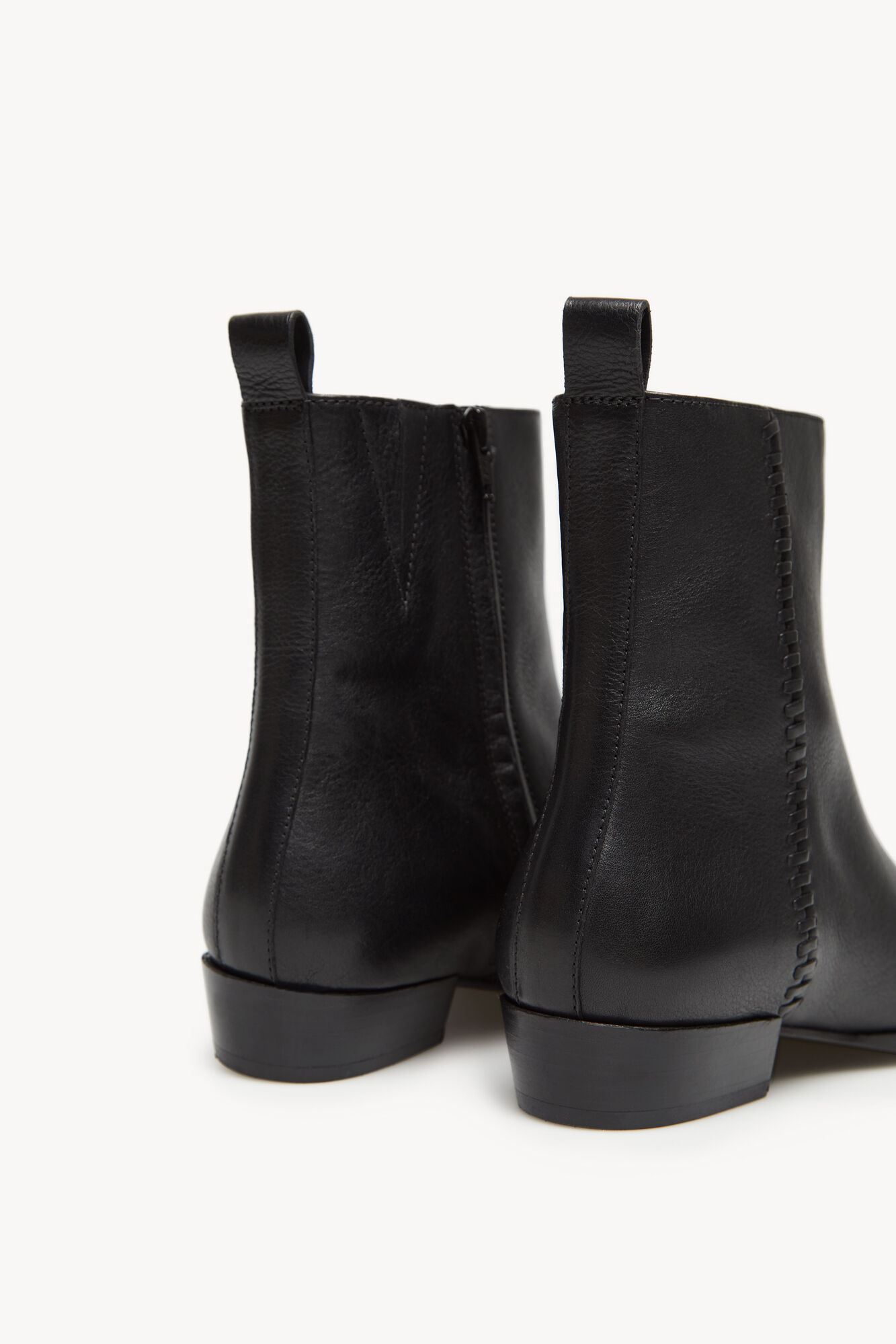 Gloria Botins de pele planos - Negro
