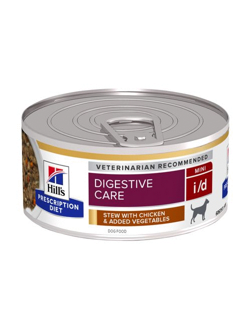 Hill's Prescription Diet I\/D Digestive Care Stoofpotje  Blik - Hondenvoer - Kip Groente 156 g