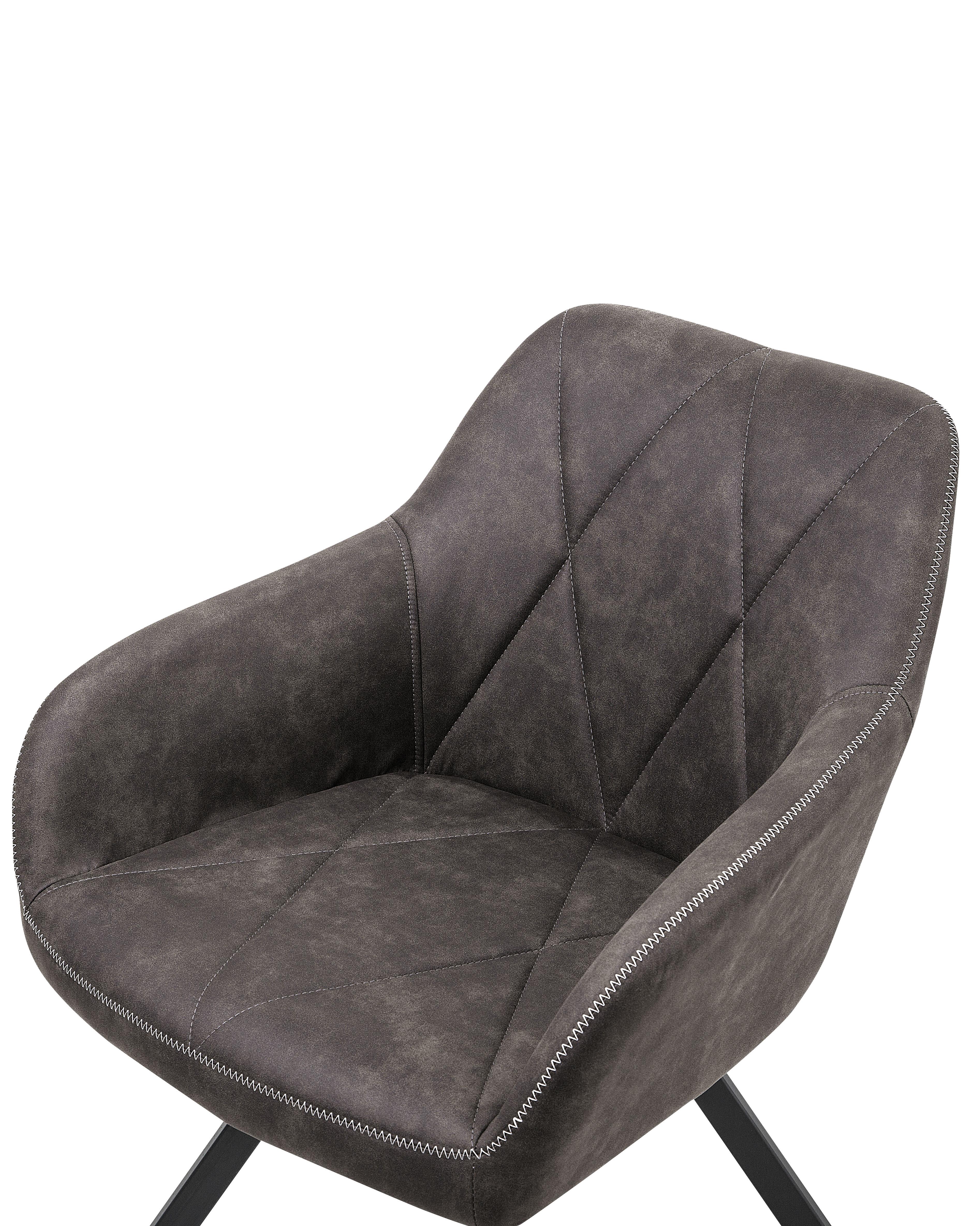 Set van 2 eetkamerstoelen MONEE Donkergrijs