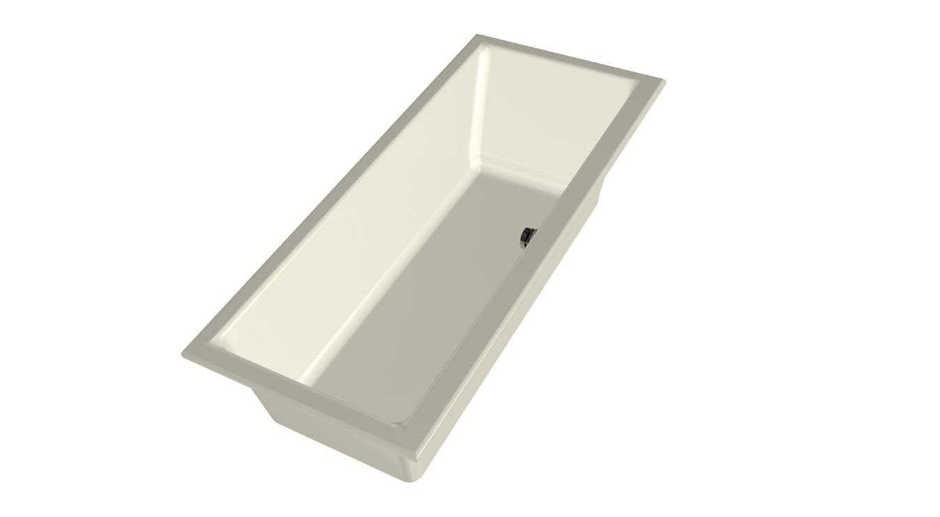 Xenz Kristal ligbad acryl 180x80x45cm pergamon