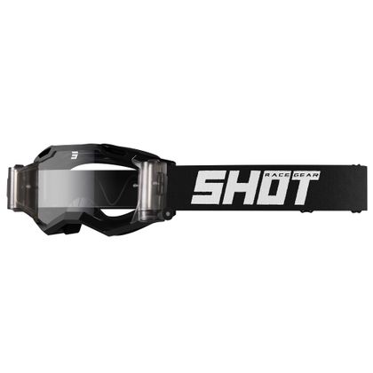 Masque cross Shot ASSAULT 2.0 - SOLID BLACK ROLL OFF GLOSSY 2023 - Noir