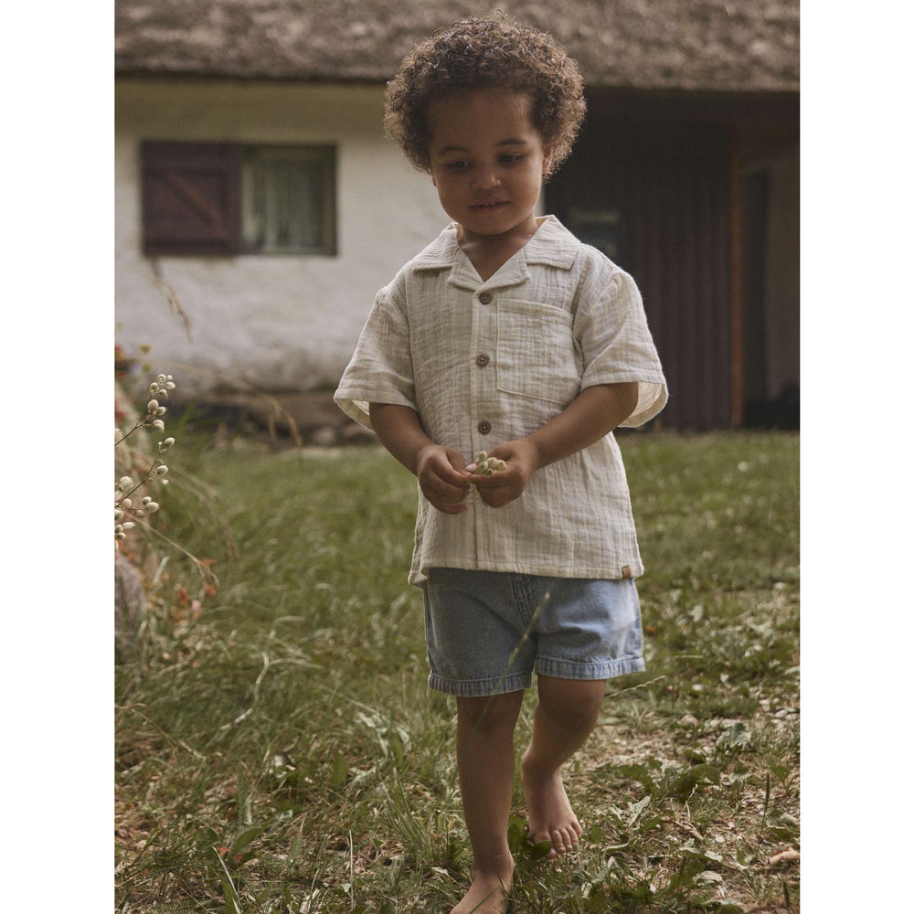 Køb Lil'Atelier Coconut Milk Dusty Blue Nmmhagi Ss Loose Skjorte Lil
