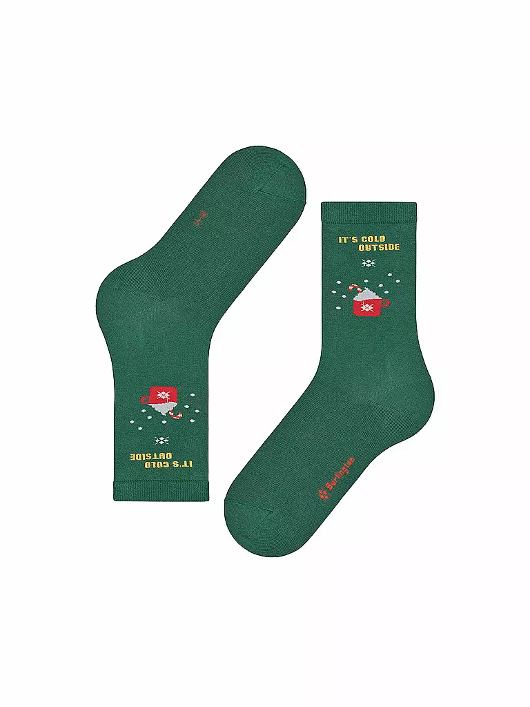 BURLINGTON Damen Socken COLD OUTSIDE 36-41 eucalyptus grün