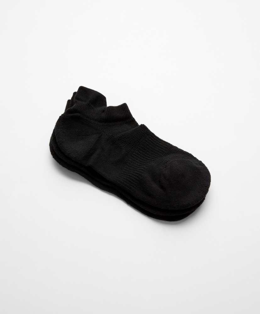 3 pares de meias de algodão para tênis esportivos