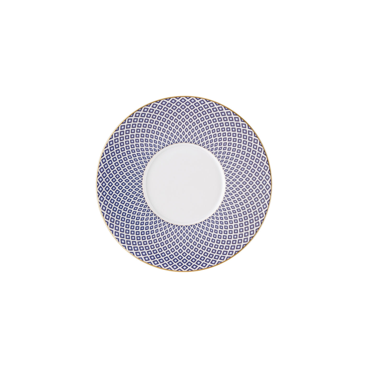 Francis Carreau Bleu Suppen-Untertasse groß