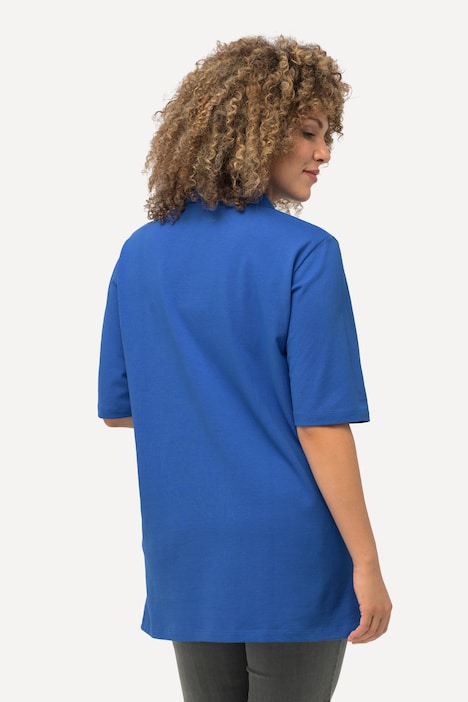 Poloshirt, Piqué, Polokragen, Samt-Knopfleiste, Halbarm