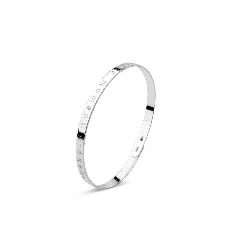 Jonc argent 925 Vivre le moment présent