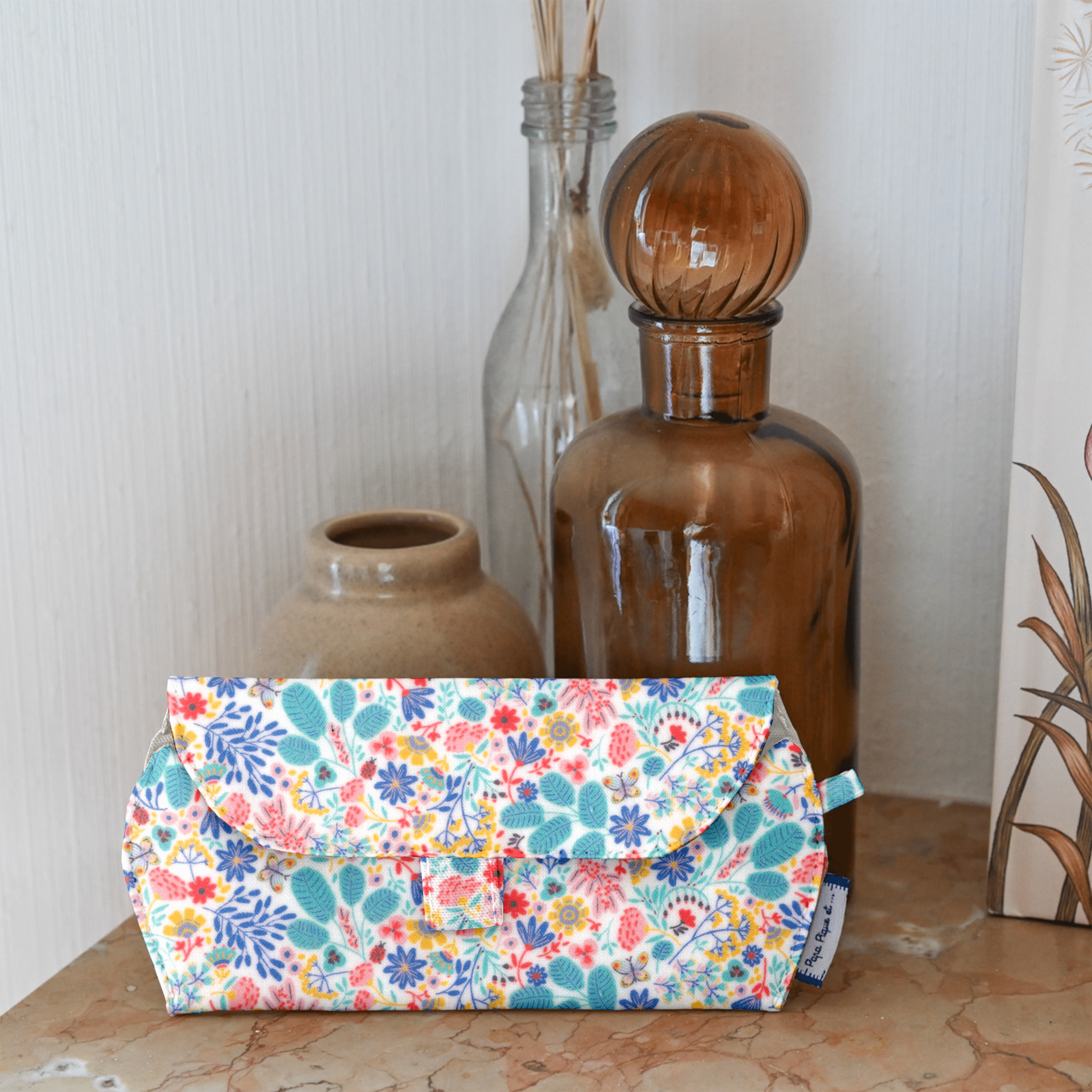Etui À Lunettes Champêtre Bleuté