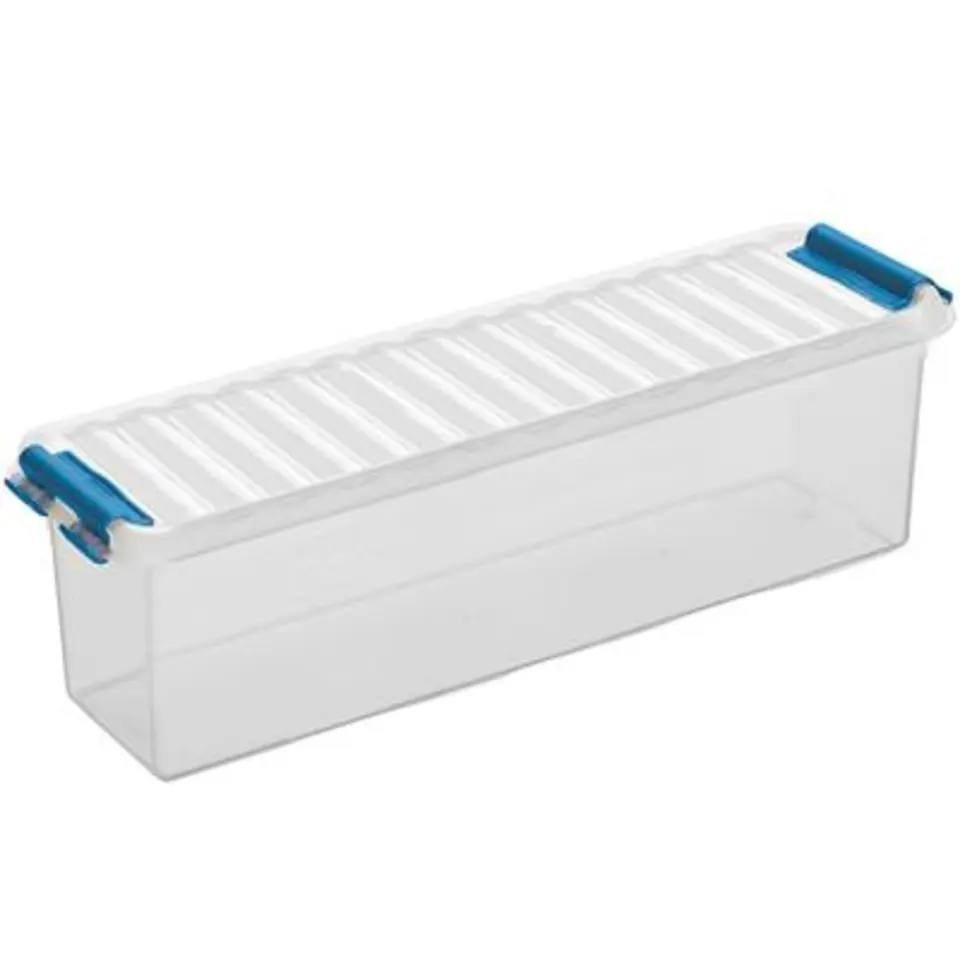 Q-line opbergbox 1,3L transparant blauw