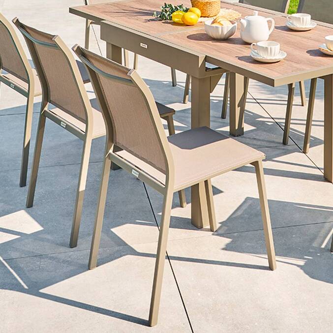 Chaise de jardin ESSENTIA Noisette / Café