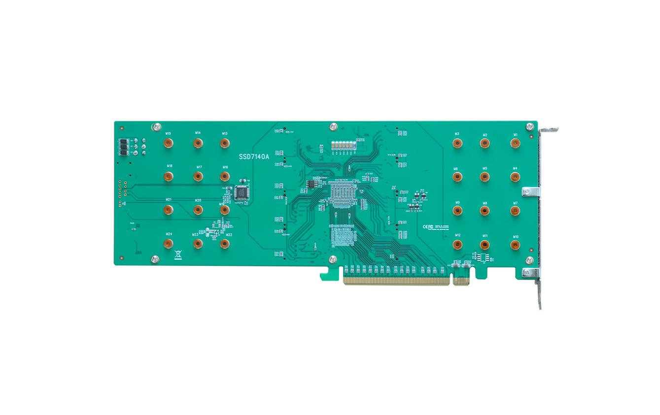 Host Bus Adapter Rocket 1108A PCI-Ex16v3 - 8x M.2 NVMe<br>PCIe 3.0 x16 8-Port M.2 NVMe HBA – Leistungsstarke 8-Kanal PCIe Gen3 M.2 NVMe Verbindungslösung