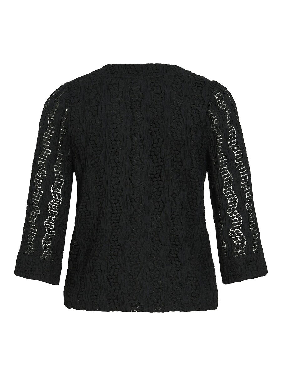 VILA<br>Blusa texturizada com decote em V