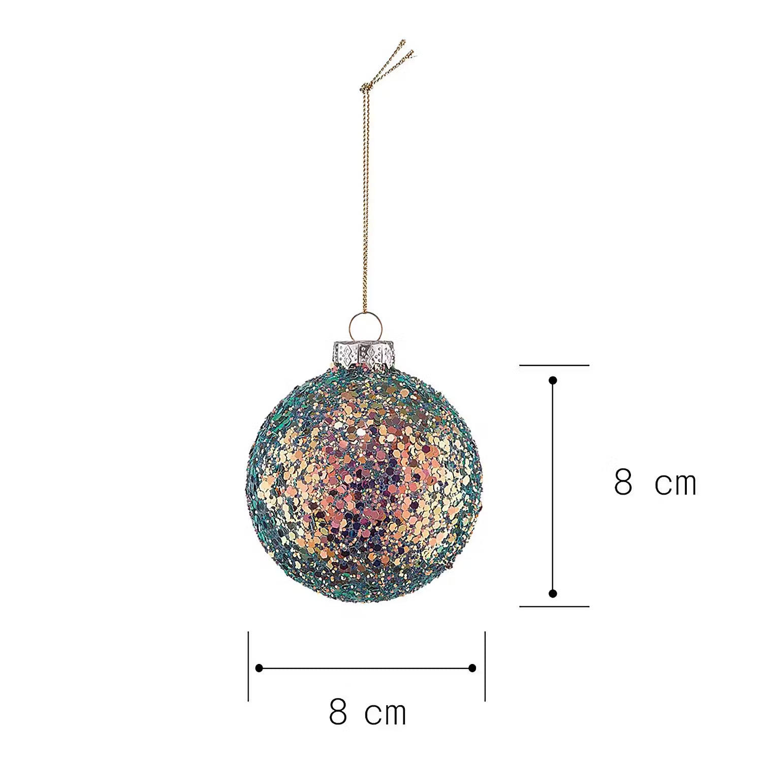HANG ON Weihnachtskugel Glitter 6er-Set