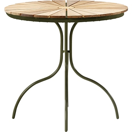 Kerteminde teak cafébord - grønt stel