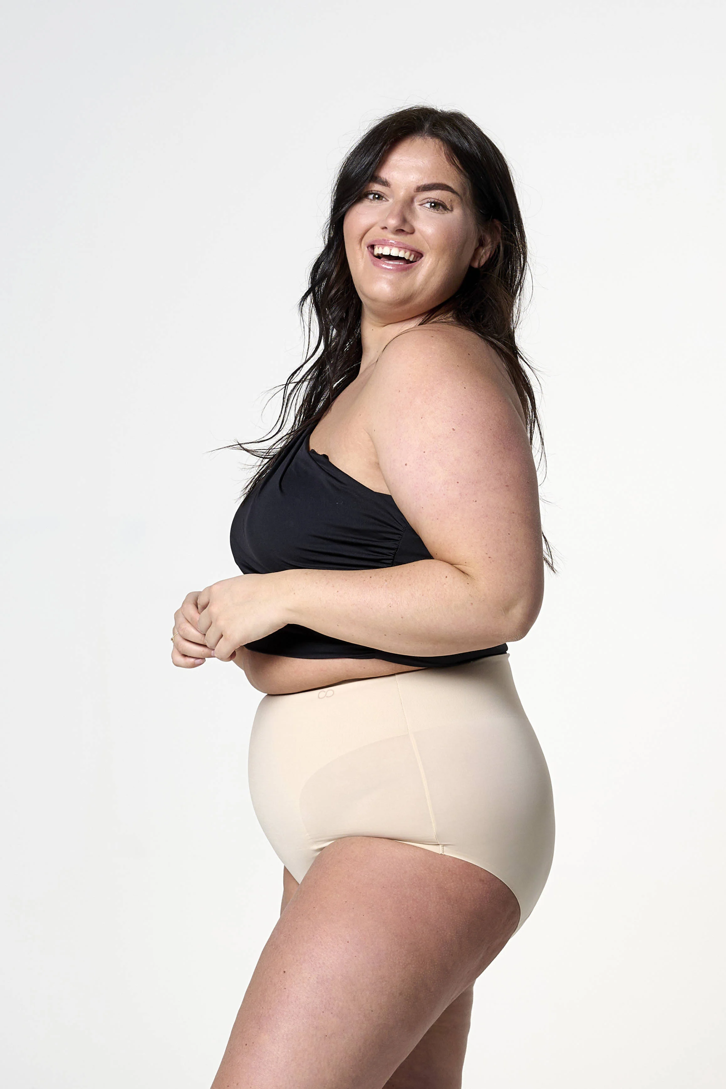 Moodies Undies corrigerende high waist mentruatieslip Medium/Heavy beige