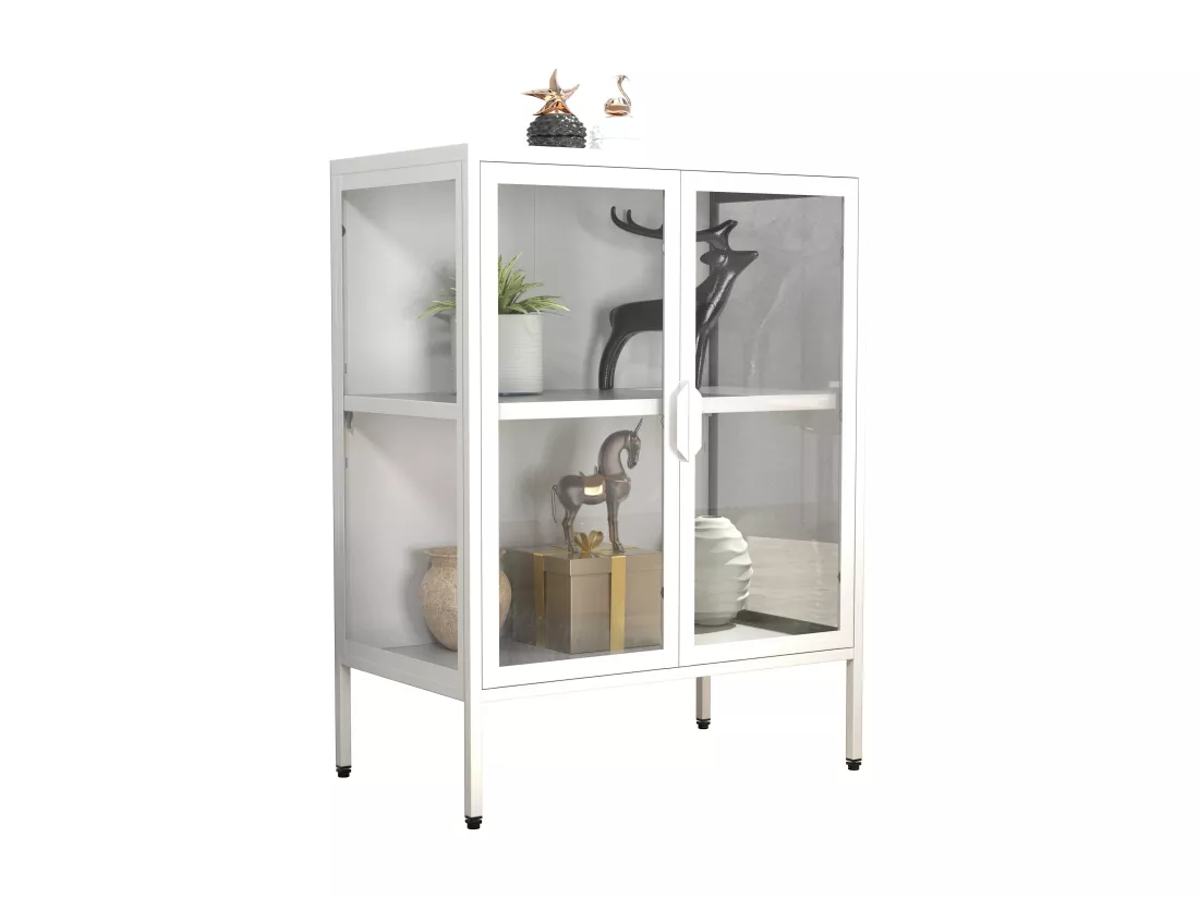 Acier Vitrine verre Vitrine Floka S