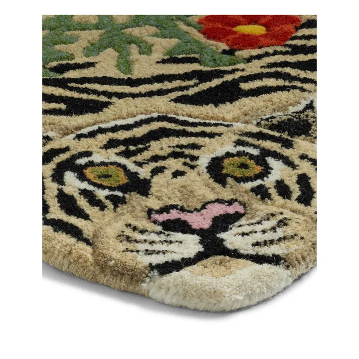 Doing Goods Tapis tigre à fleurs | Beige