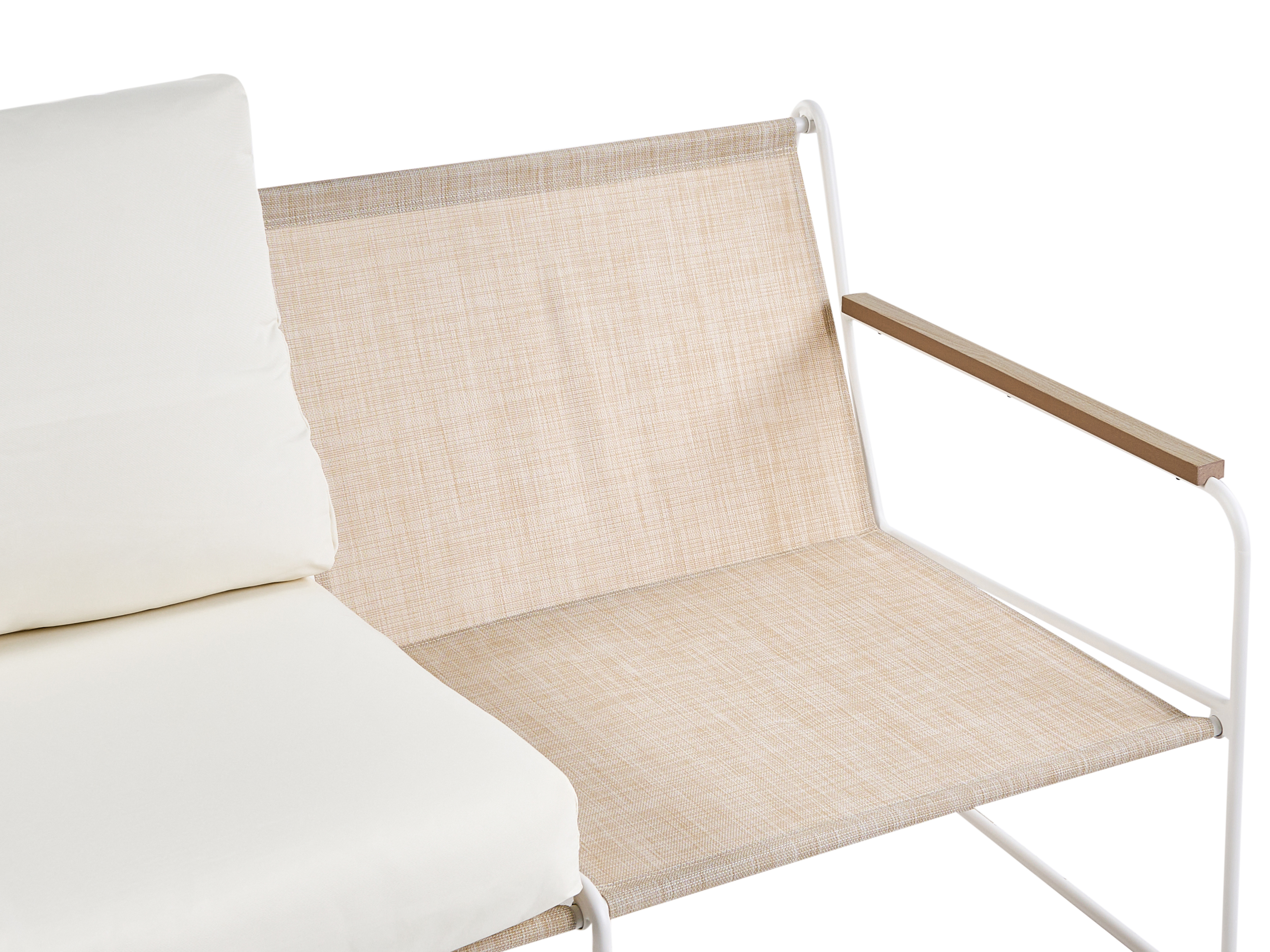 Tuin bankenset 5-zits VENARIA met tafels Metaal Beige/wit