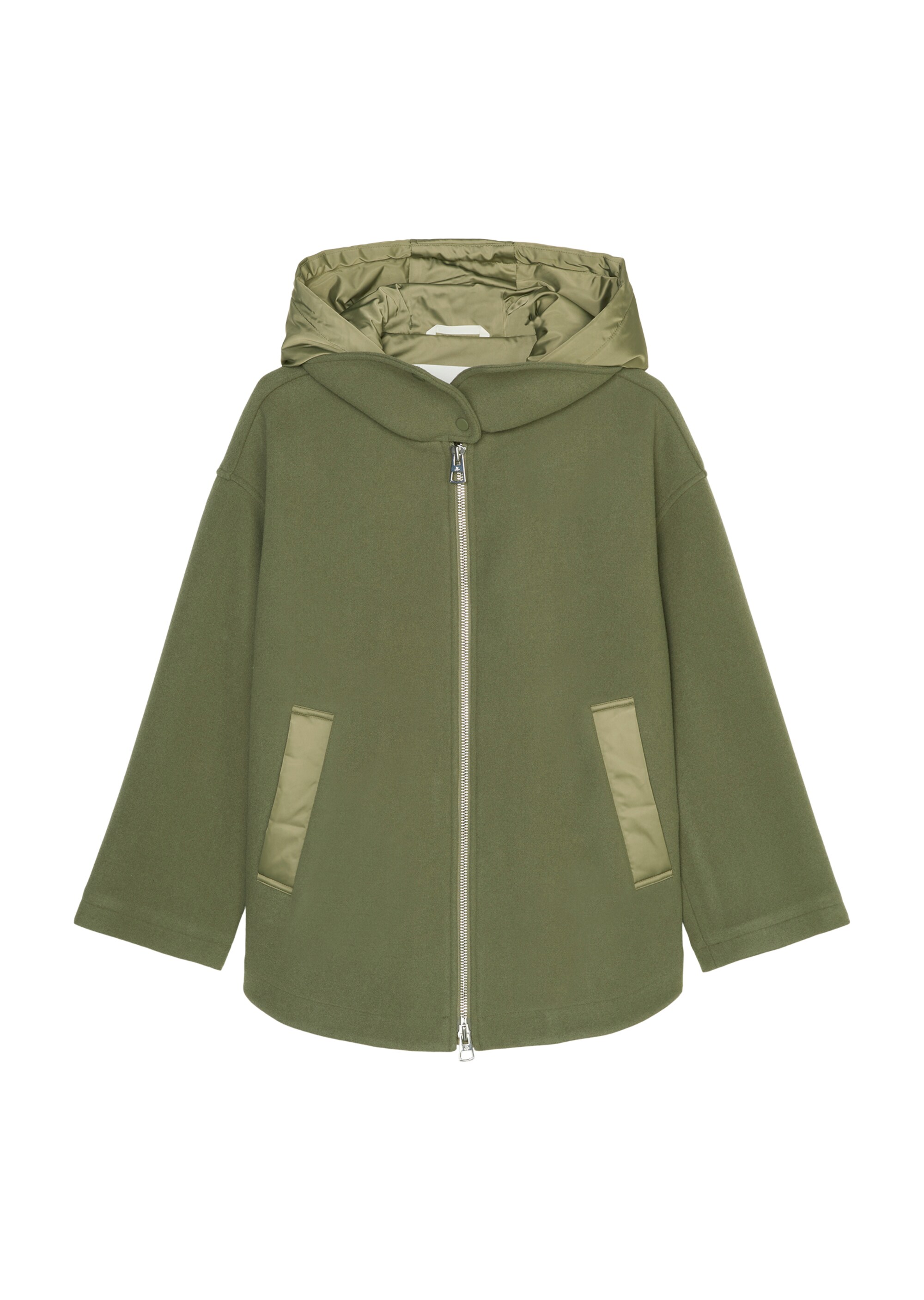 Wolljacke im Cape-Stil relaxedaus Wolle-Mix