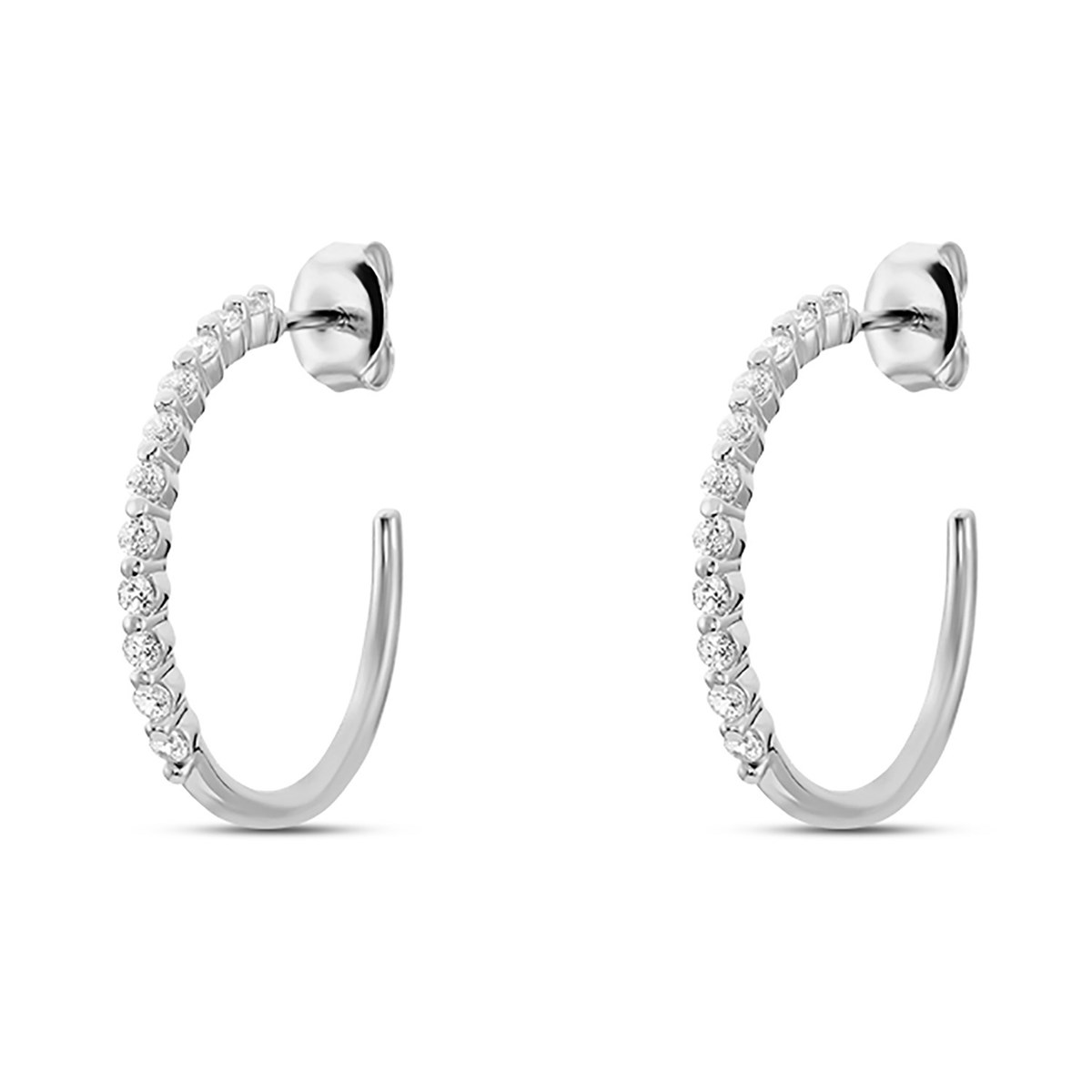 Boucles d'oreilles créoles Agatha Beloved argent