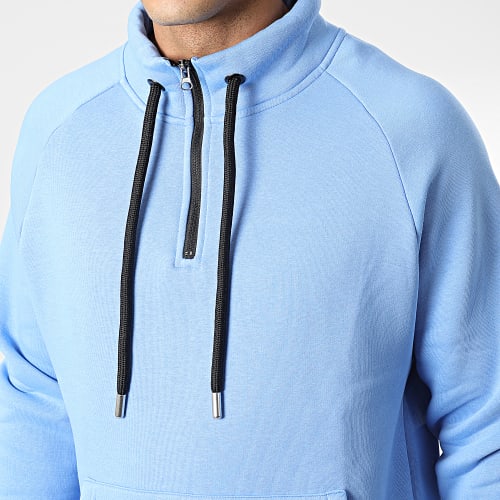 Sweat Col Zippé KL-2101 Bleu Clair