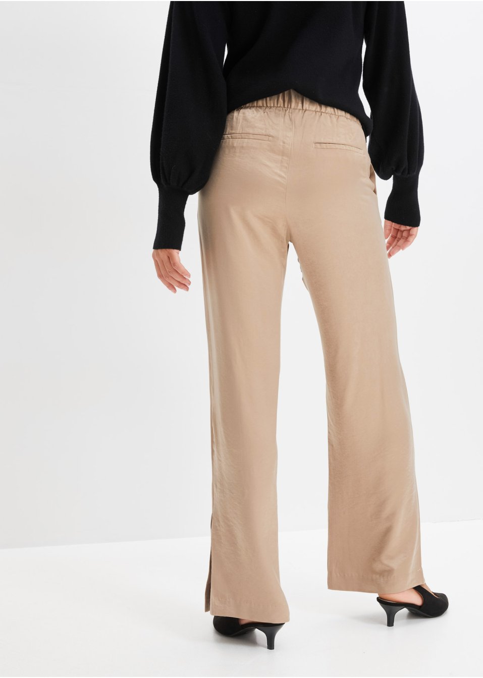 Pantalon palazzo en satin