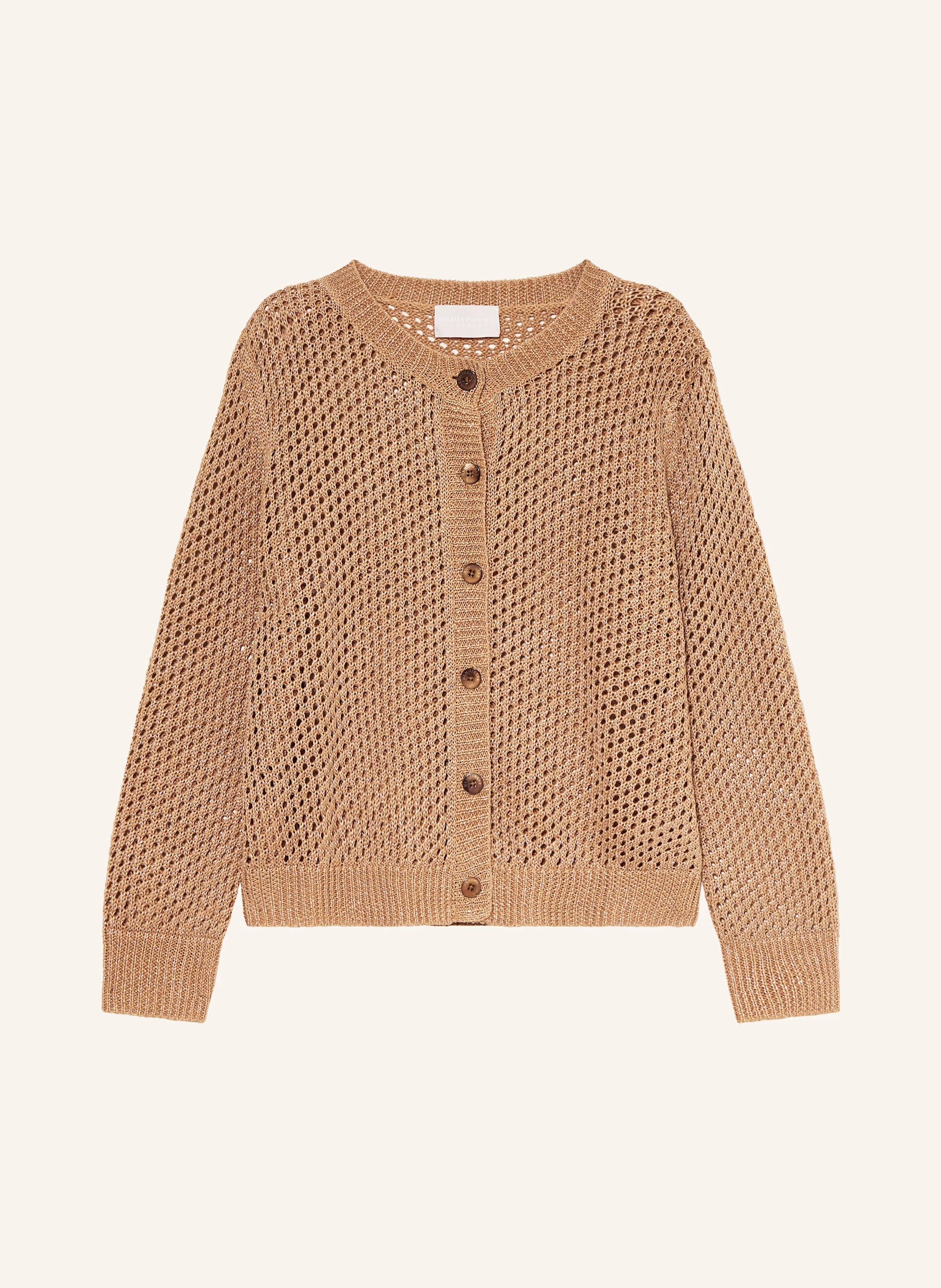 HEMISPHERE Strickjacke mit Leinen und Glitzergarn