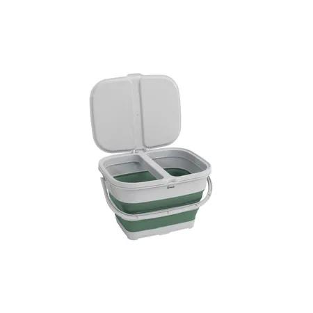 Outwell Camping Mülleimer Collaps RecycleIt Eimer TPE und Plastik Shadow Green