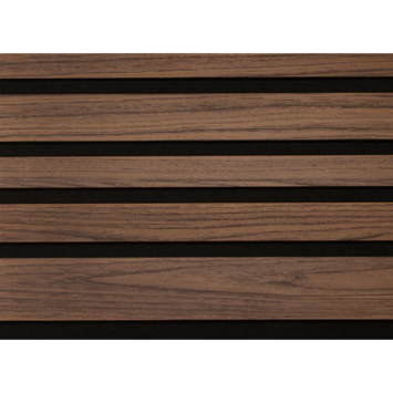 Lattenwand Decowall Acoustic Blend walnoot, combinatie van verschillende  breedtes, 260x30cm, 2 stuks (1.56m2)
