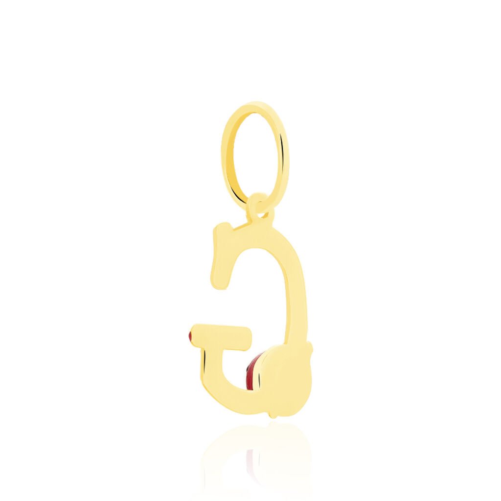 Pendentif Helidie Coccinelle Lettre Or Jaune