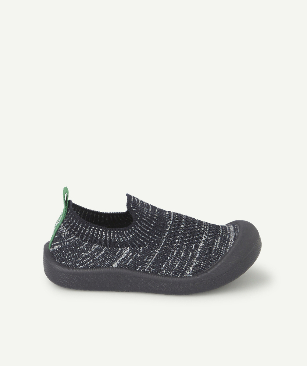 KICKERSCHAUSSONS BÉBÉ GARÇON KICK EASY MARINE GRI