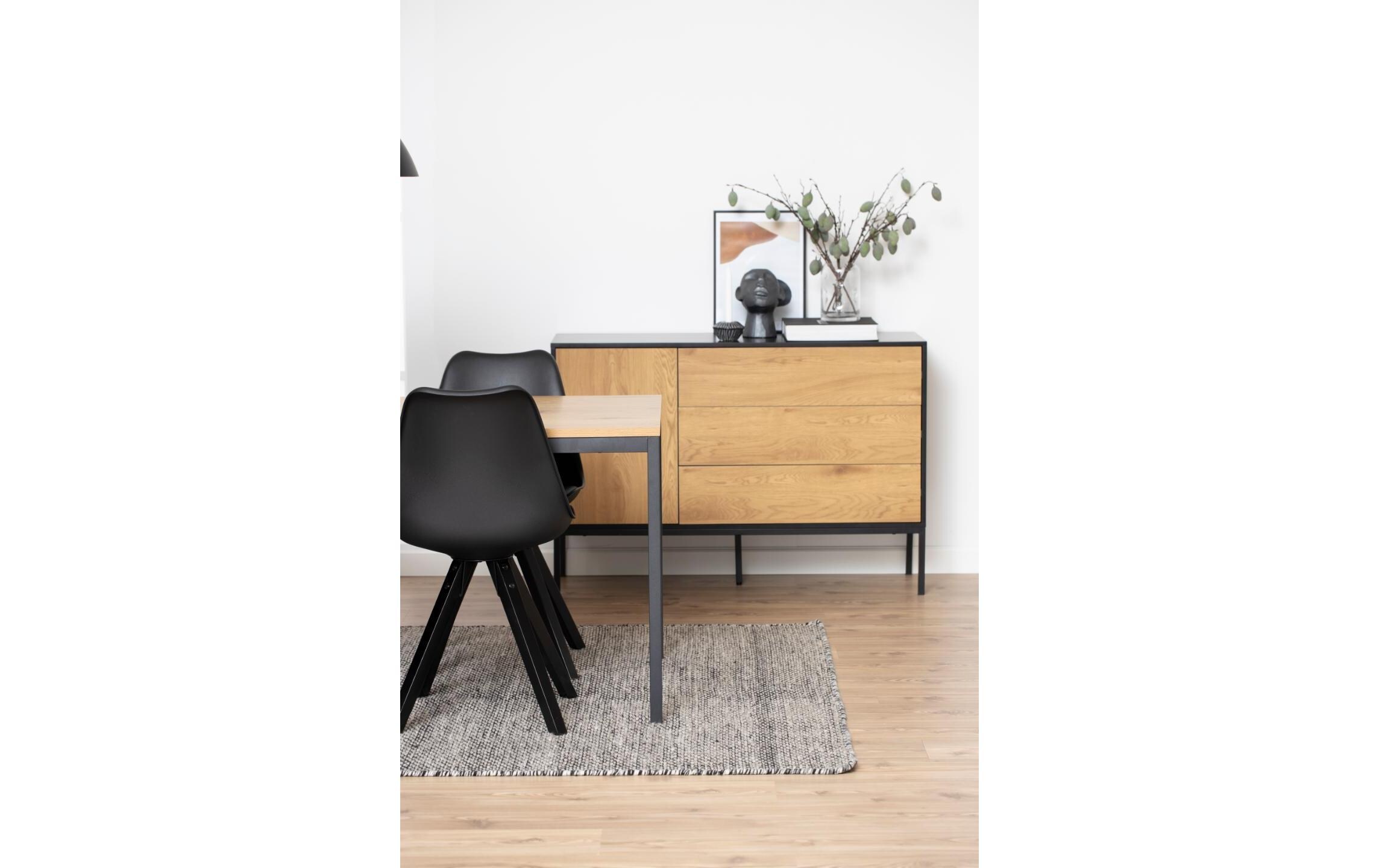 Tisch Seaford Eiche/Schwarz<br>Esstisch