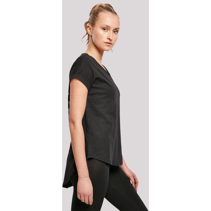 F4NT4STIC Long Cut T-Shirt Japan Flower schwarz
