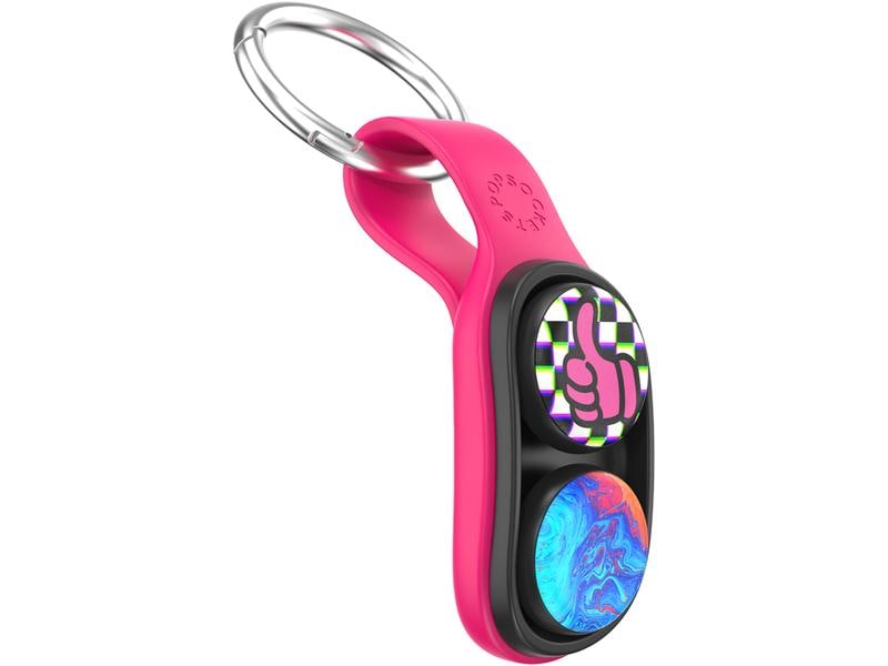 PopSockets Schlüsselanhänger PopPucks Starter Pack Pink Pun Schlüsselring mit Trickmagnet