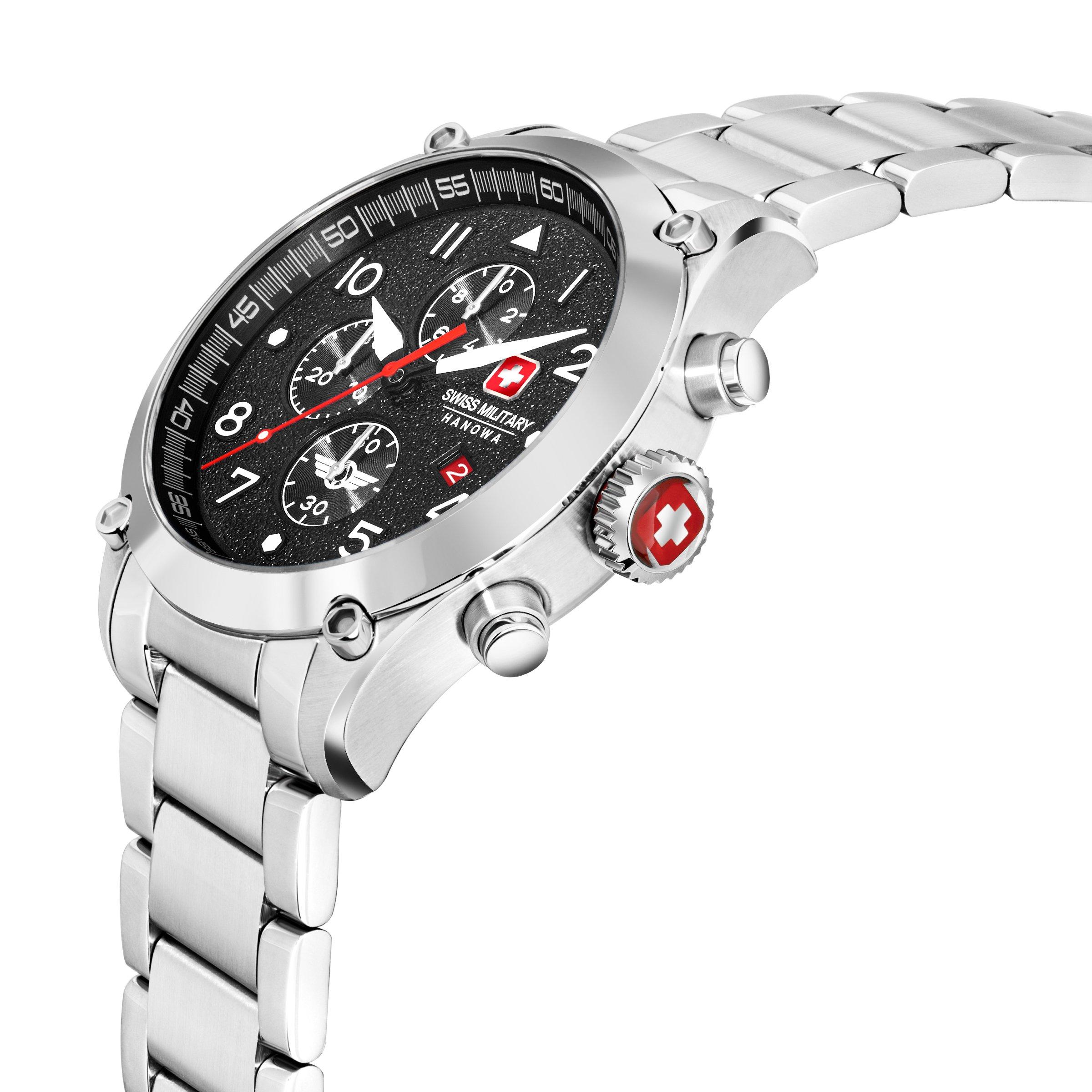 Swiss Military Hanowa Nightflighter Stainless Steel Sports Analogue Watch