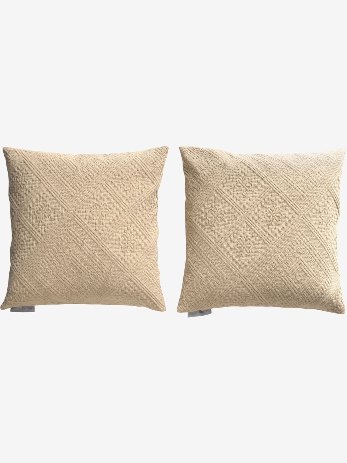 Lot de 2 housses de coussin tissées