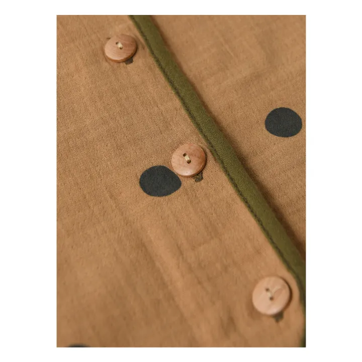 Organic Zoo Cardigan Réversible Mousseline | Vert olive