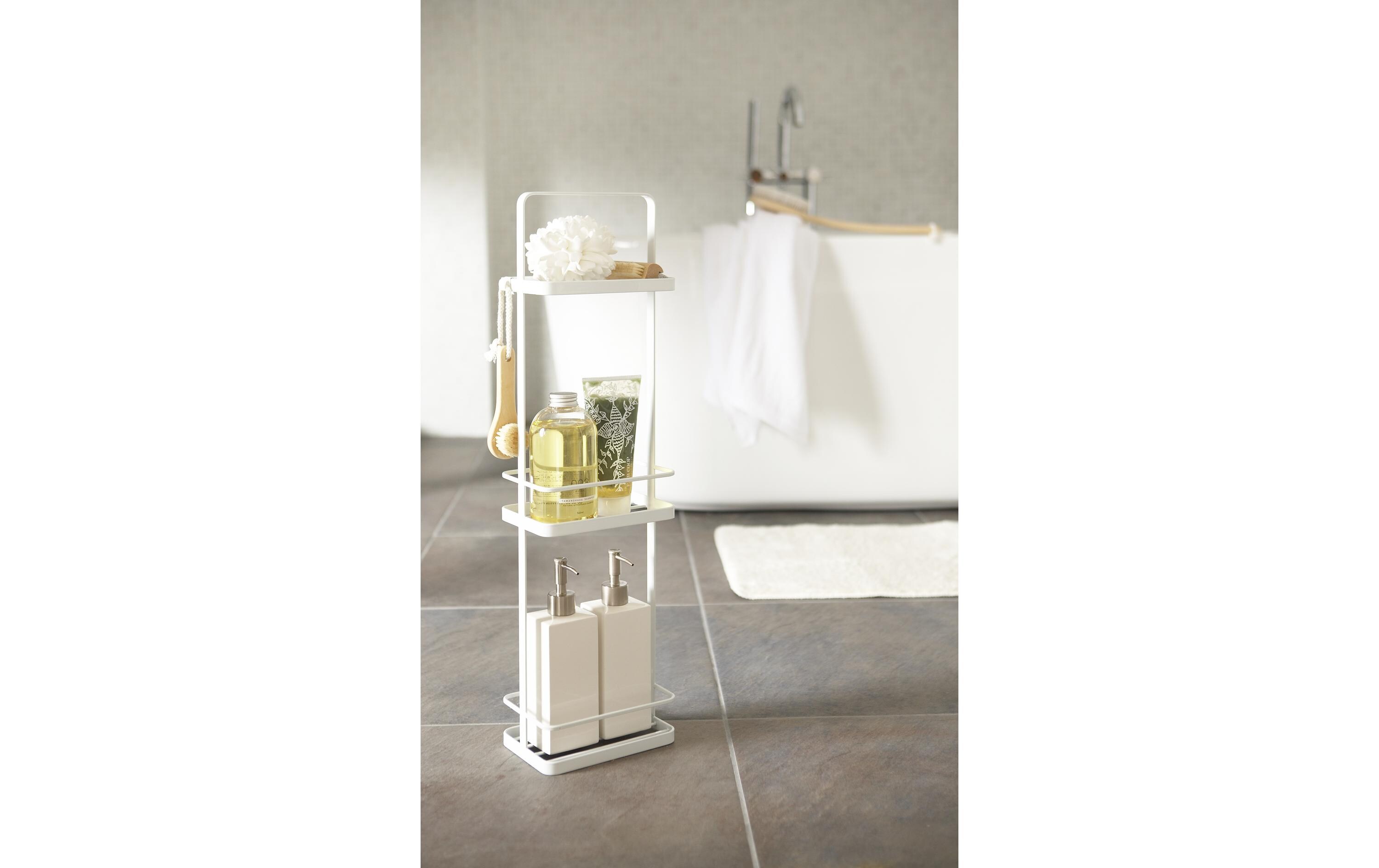 Badezimmerregal Tower 67 cm, WeissBadregal mit drei Etagen
