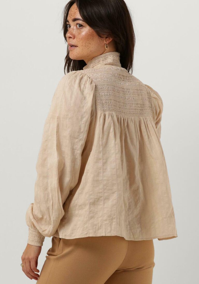 RUBY TUESDAY beige ruby tuesday blouse kaya coll smock and pintuck blouse