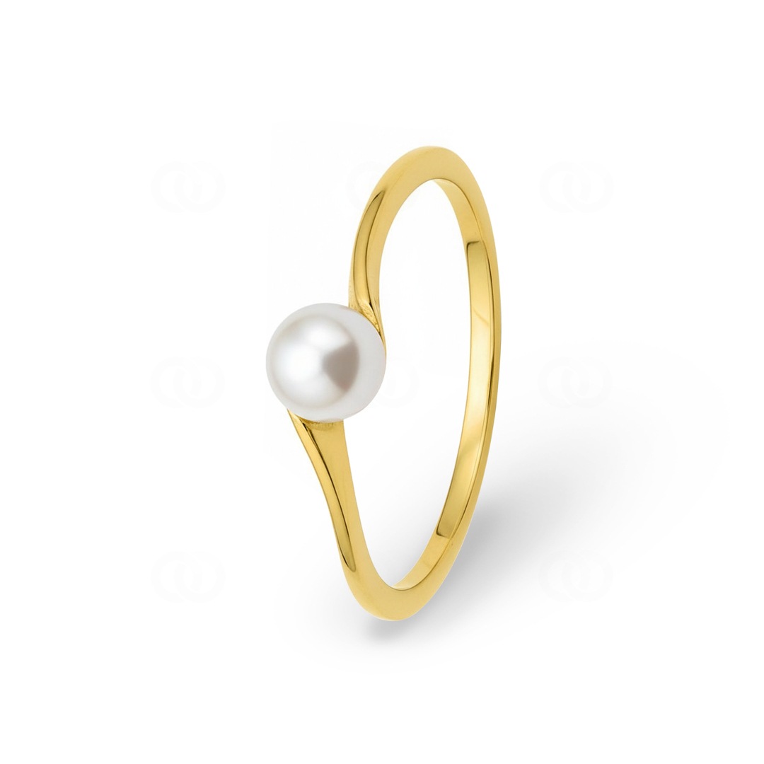 Ring 750/18 K Gelbgold mit Süsswasserzuchtperle Ø 4mm