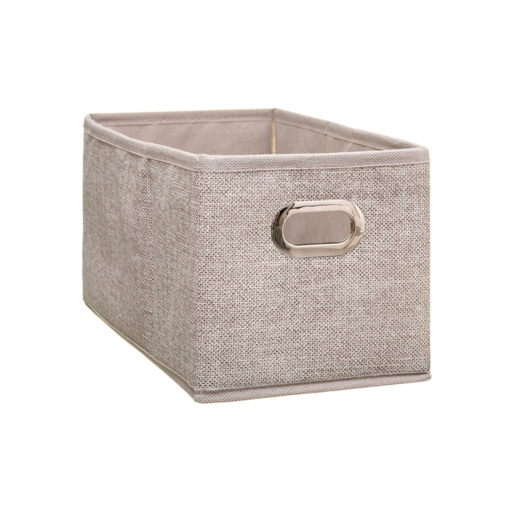 Boite de rangement beige chiné 15x31cm