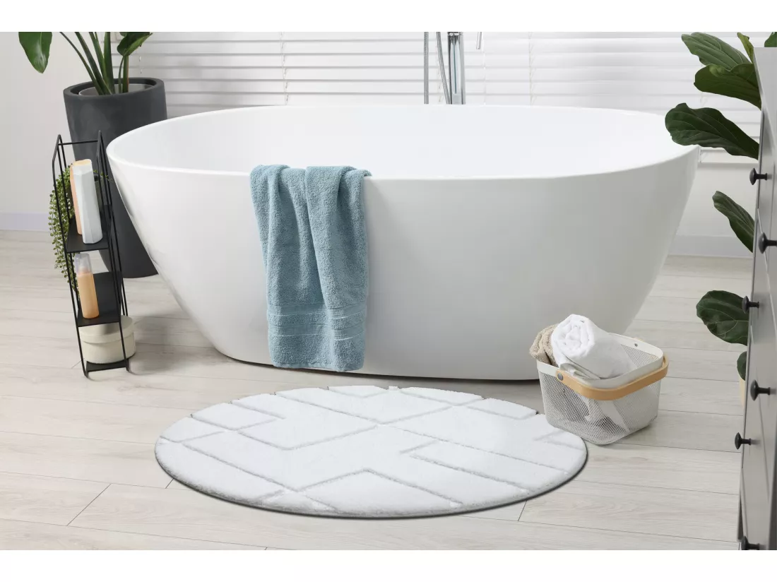 Tapis de salle de bain SUPREME cercle LINES, lignes, antidérapant, do cercle 100 cm