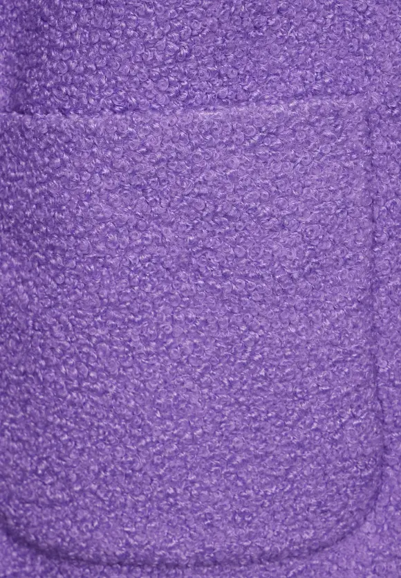 Mantel in Wolloptik - shiny lilac