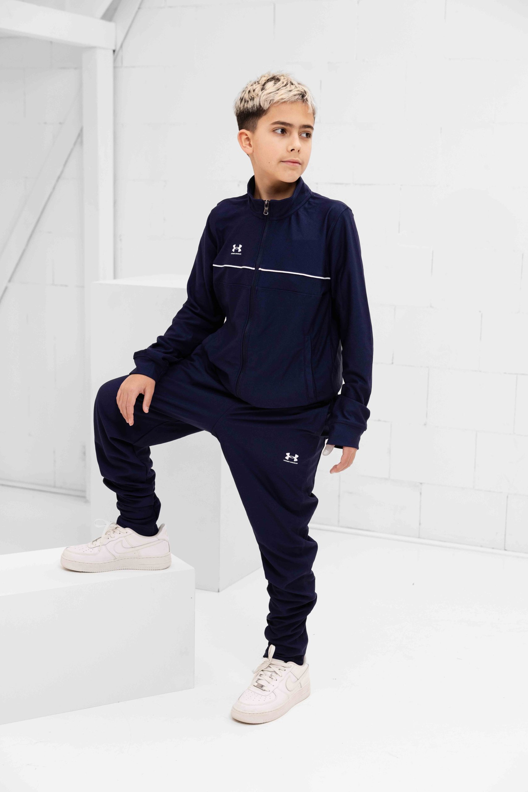 Under Armour Challenger Trainingspak Kids Donkerblauw