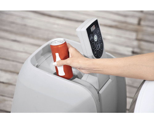 Bestway® LAY-Z-SPA® Bahamas AirJet™ opblaasbare hottub met 120 luchtjets, multifunctionele pomp, geïntegreerde verwarming en afsluitbare thermische afdekking, grijs