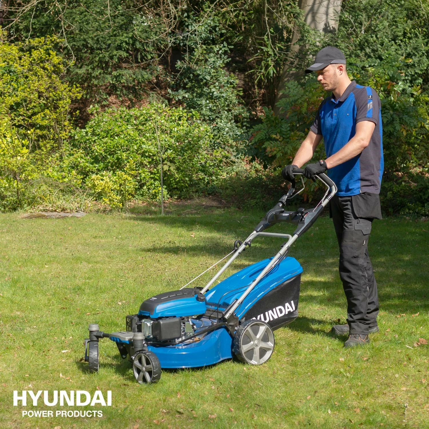 Hyundai 57026 Benzine grasmaaier – 196cc – 4-takt – elektrische start – Zero-Turn wielen