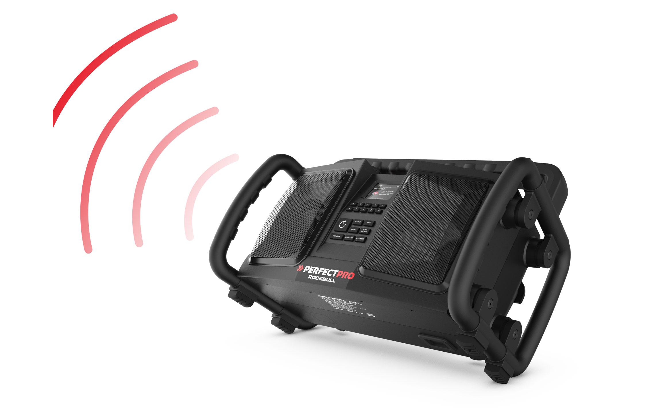 DAB+ Radio ROCKBULL Schwarz<br>Die mobile Hi-Fi-Stereoanlage