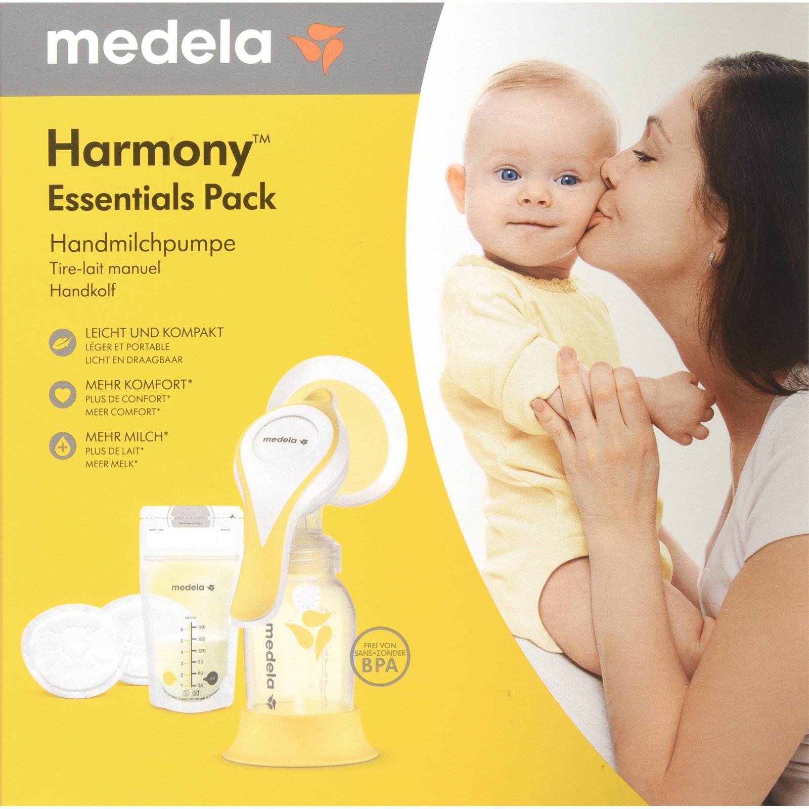 Medela Harmony Handpumpe mit Flasche / Sauger