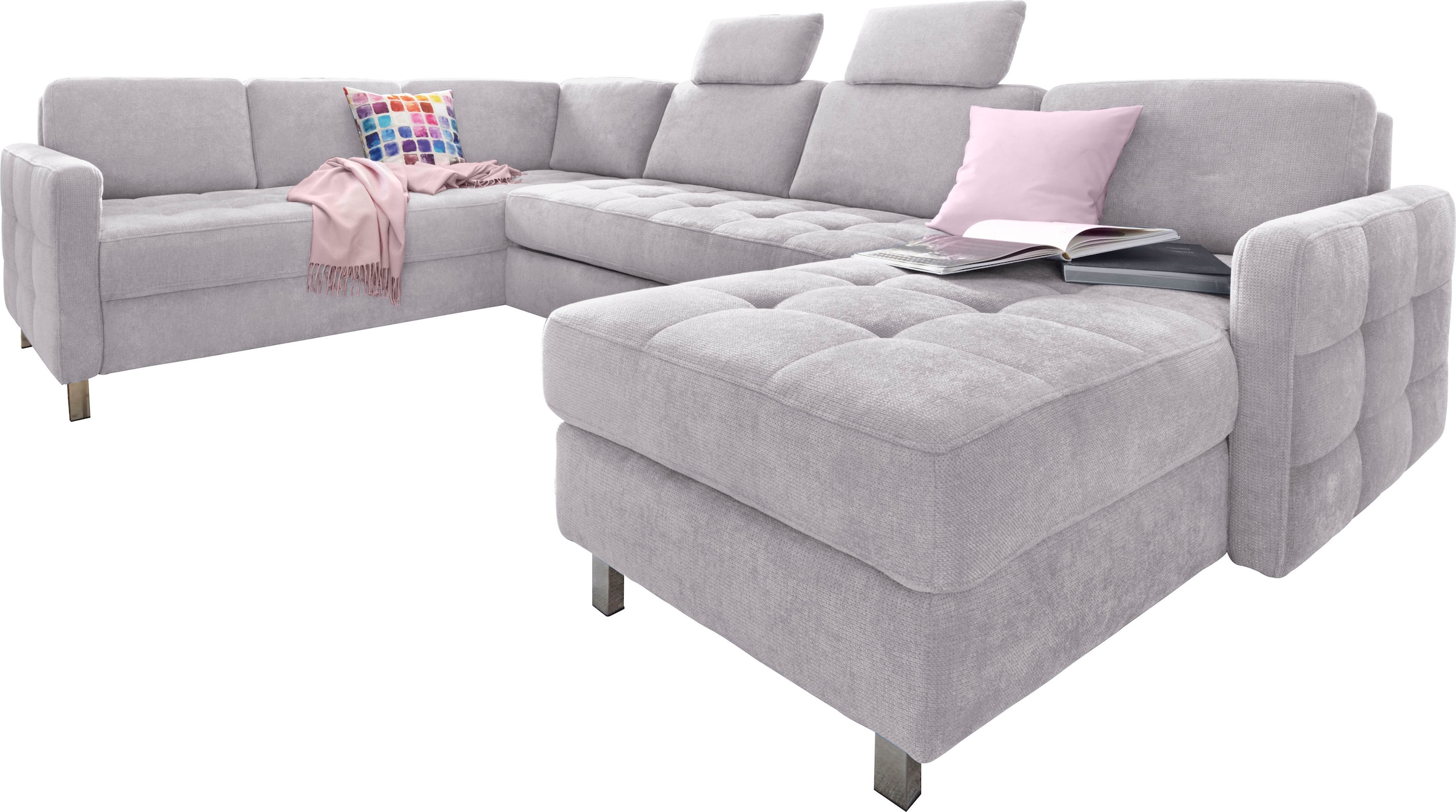 sit&more Wohnlandschaft »Pablo U-Form« wahlweise mit Bettfunktion und Bettkasten
