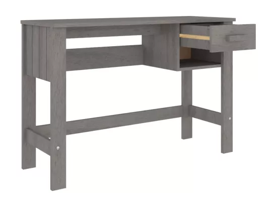 Bureau HAMAR Gris clair 110x40x75 cm Bois massif de pin